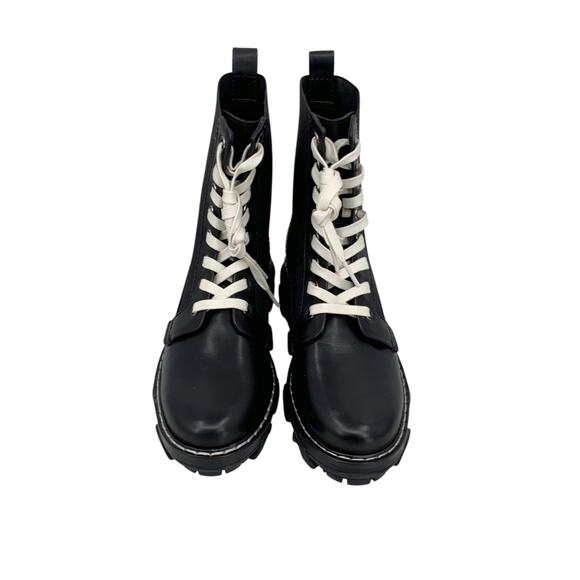 Rag & Bone Shiloh Biker Boot Black Leather Lace Up Size EU 36.5 US 6 - Picture 5 of 8